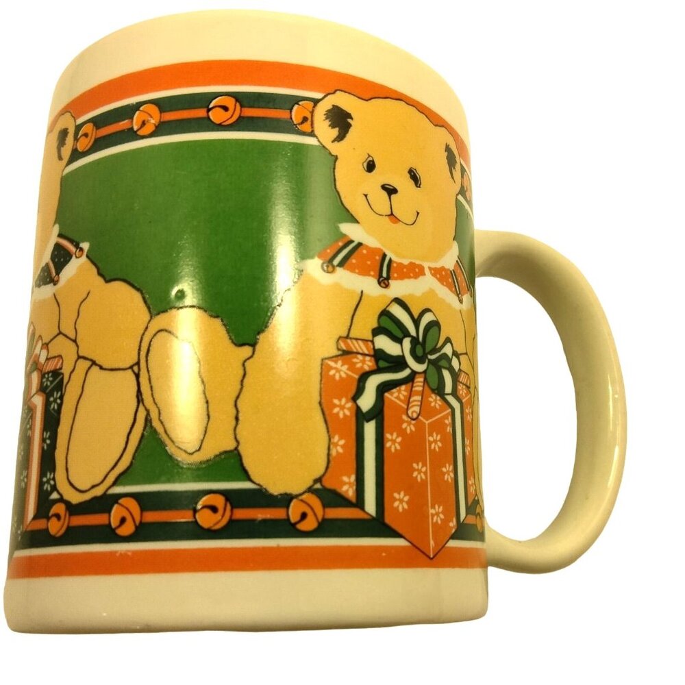 Houston Foods Teddy Bear Christmas Coffee Mug Cup